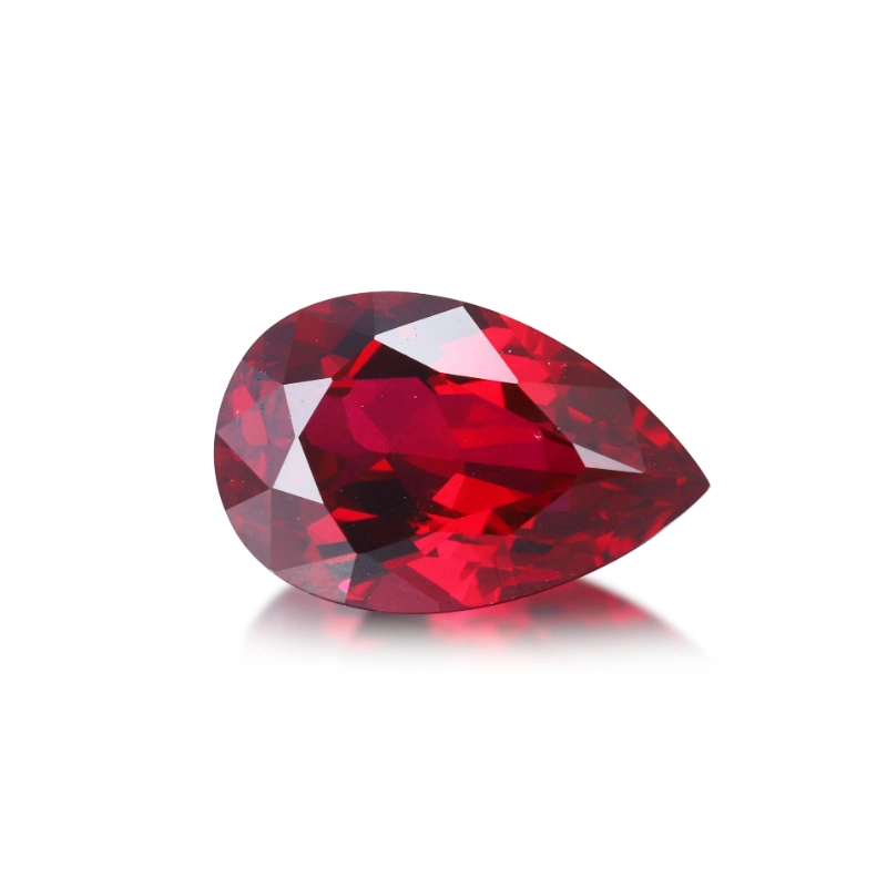 Czochralski Method Lab Created Ruby Round Shape Gemstone for Jewelry Setting