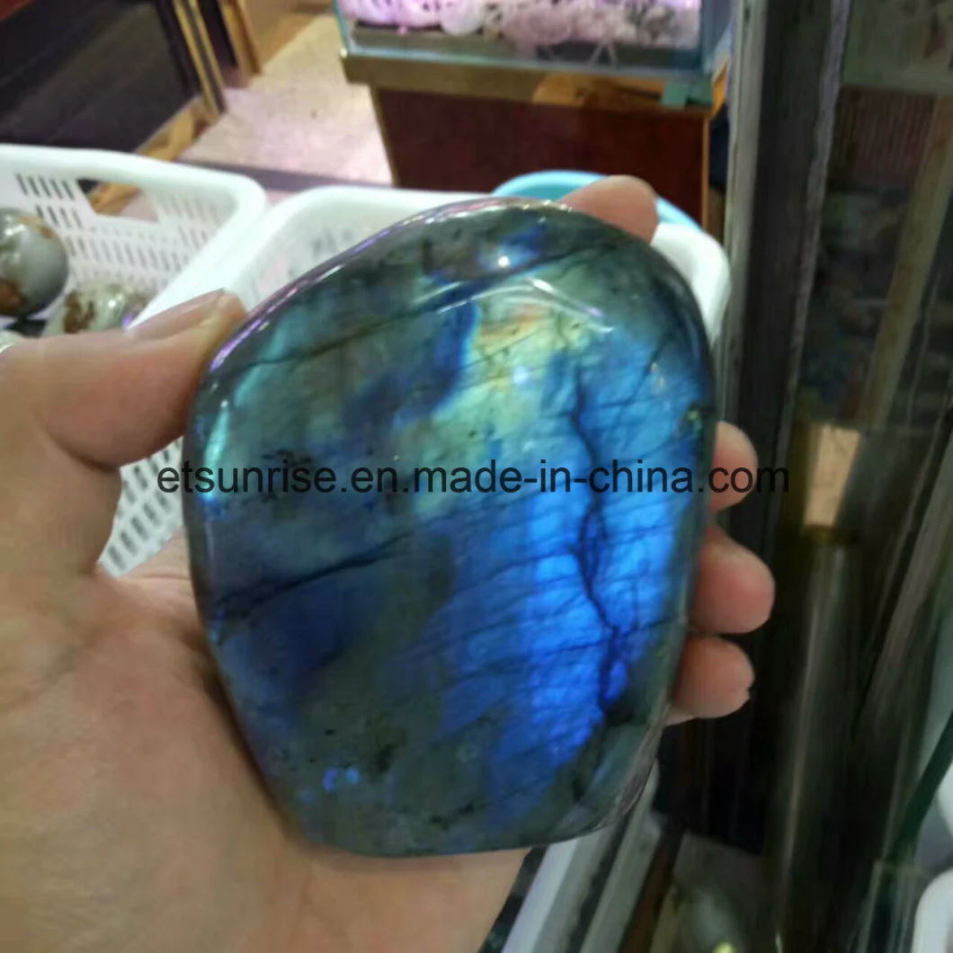 Semi Precious Stone Natural Crystal Labradorite Display Gemstone