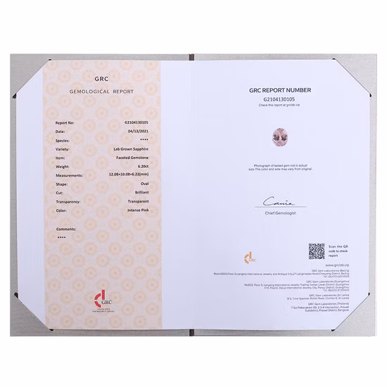 프로방스 보석 패션 라운드 랩 성장 핑크 사파이어 느슨한 0.5CT D 컬러 Vvs 5.0mm 쥬얼리 핑크 스톤 컬렉션 스타일 컷