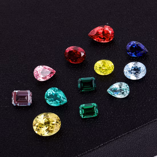 블루 레드 색상, GRC 인증서, 타원형 느슨한 보석 제작, 실험실에서 재배한 로얄 루비 사파이어, 보석 반지 캐럿당 가격