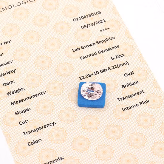 새로 도착한 합성(실험실 생성) 밝은 보석 Grc 사쿠라 핑크 연구소에서 자란 느슨한 보석 사파이어